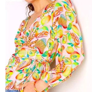 Anthropologie Farm Rio Rainforest Wrap Blouse